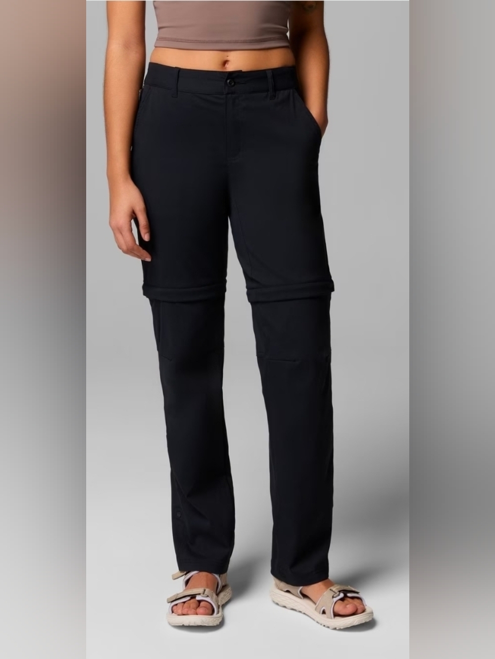 Columbia Womens Leslie Falls Black Convertible Pants Size 10 NWT